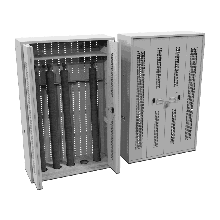 Bi-fold weapon storage outfitted for 81mm mortars