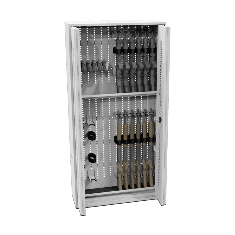 Bi-fold weapon rack outfitted for weapon storage with velcro support