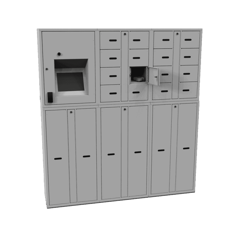 Electronic locker for restricted-access weapon storage